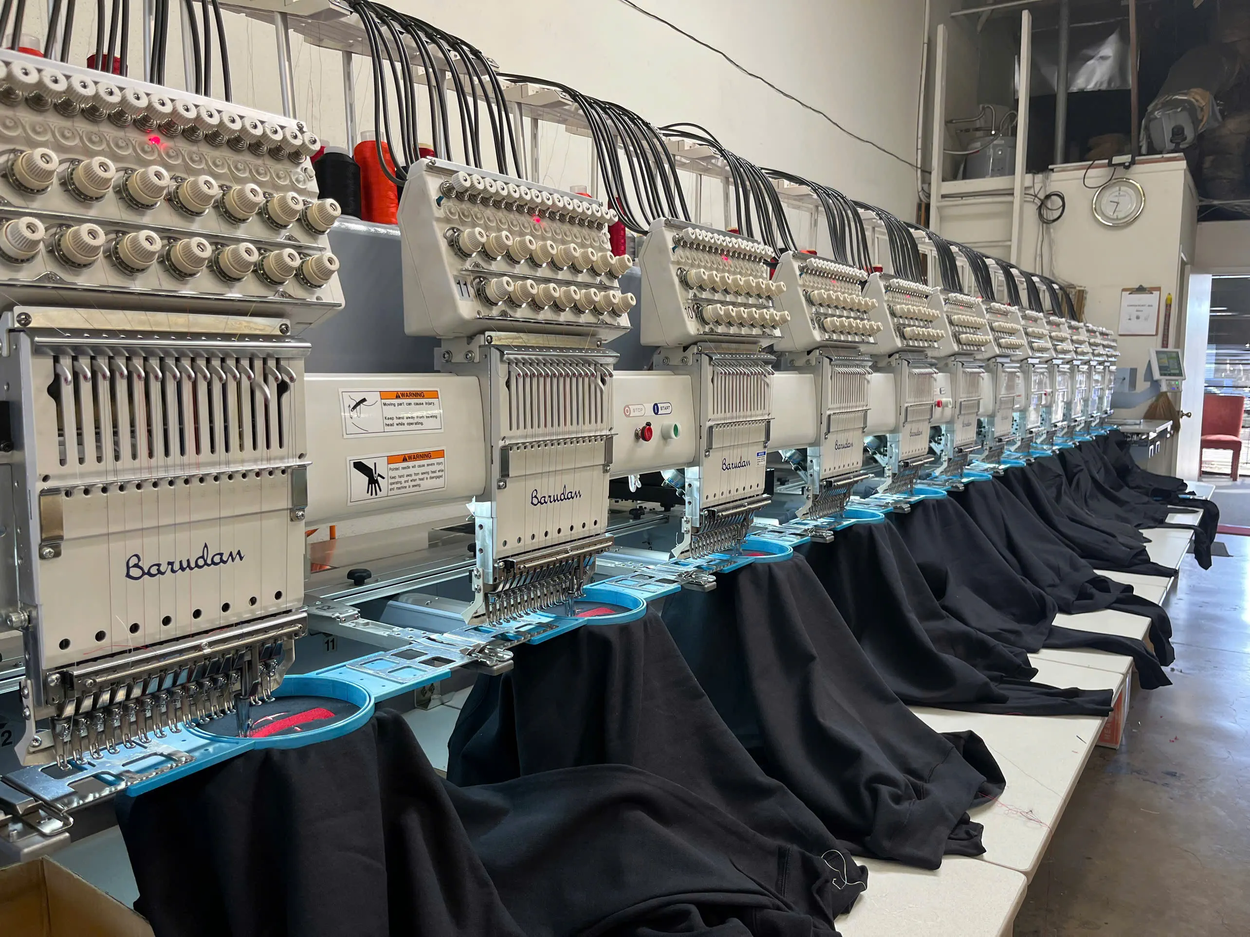 Embroidery equipment at Onos